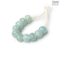 6mm Milky Aquamarine 2mm Large Hole Faceted Rondelles Set of 10 Beads