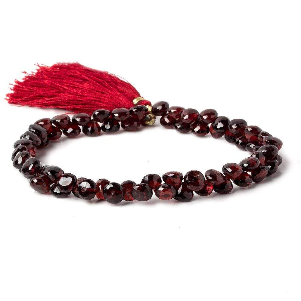 6mm Mozambique Garnet Beads Candy Kiss  Briolette 7.75 inch 67 pieces