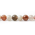 6mm Multi Color Moonstone Plain Rounds 16 inch 69 beads AA
