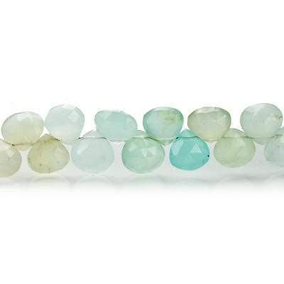 6mm Multi Color Peruvian Opal faceted heart beads 8 inch 50 pieces