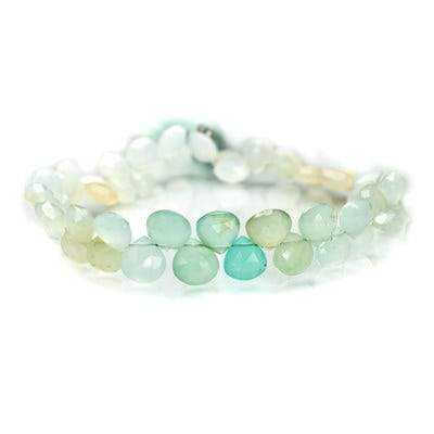6mm Multi Color Peruvian Opal faceted heart beads 8 inch 50 pieces