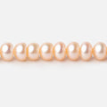 6mm Peach Center Drill Button Freshwater Pearl Beads 15 inch 80 pieces A