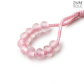 6mm Rose Quartz 2mm Large Hole Faceted Rondelle Bead Set of 10