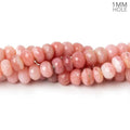 6mm Shaded Pink Peruvian Opal faceted rondelle 1mm hole beads 14.5 inch 78 pieces