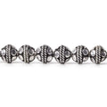 6mm Sterling Silver Plated Copper Round Antiqued Bali Design 8 inch 33 pcs