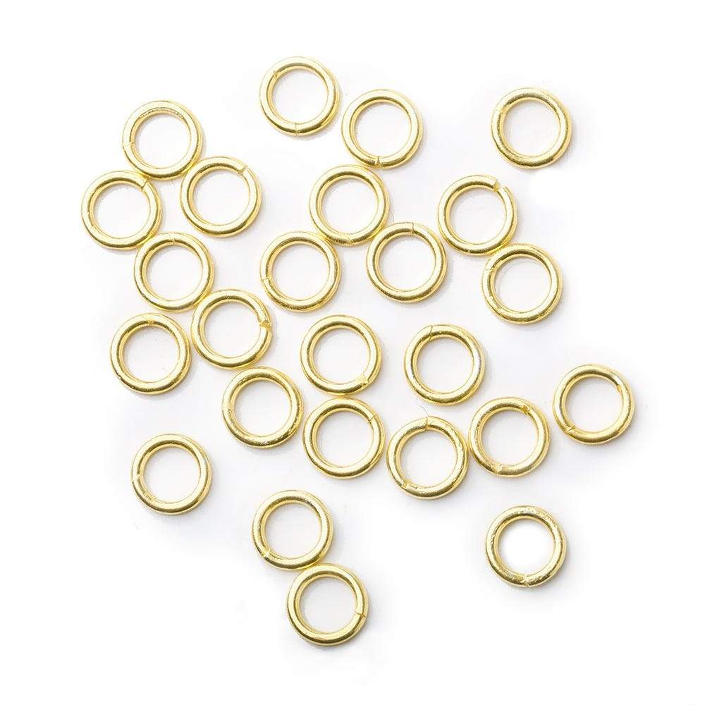 6mm Vermeil Plain Jumpring 25 rings per bag