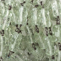 6x11-6x14mm Prasiolite Concave Faceted Tube Black Gold .925 Chain by the foot