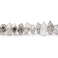 6x3-10x5mm Double Terminated Quartz Natural Crystals 7 inch 48 Beads
