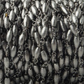 6x3mm Black Gold plated Brushed Rice Black Gold plated Chain by the foot