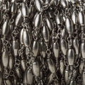 6x3mm Black Gold plated Rice Black Gold Chain by the foot