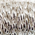 6x3mm Silver plated Rice bead Silver plated Chain by the foot