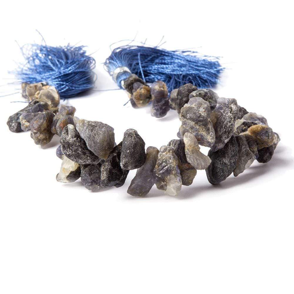 6x4-15x9mm Iolite Beads Tumbled Top Drilled Nugget 8 inch 50 pcs
