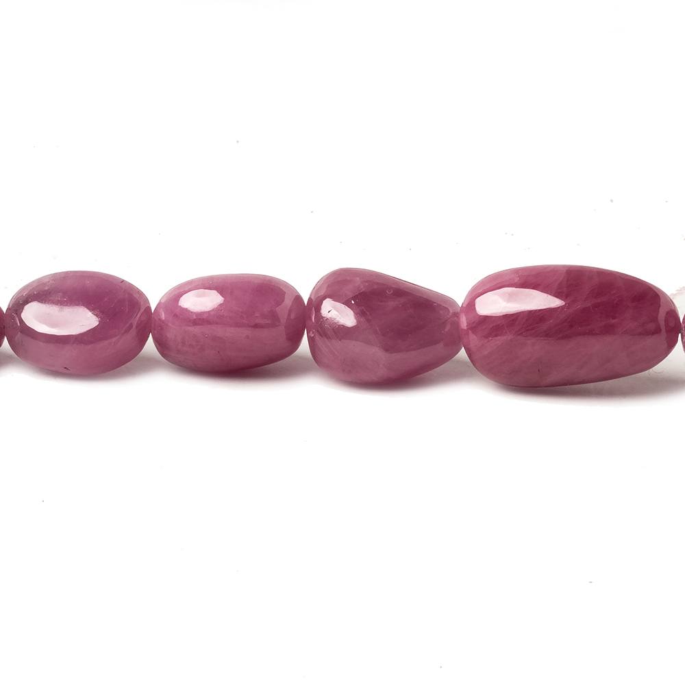 6x4-16x9mm Burmese Ruby plain nugget beads 19.5 inch 59 pieces