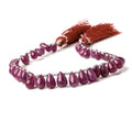 6x4-8.5x5mm Ruby Plain Tear Drops 8 inch 40 beads A