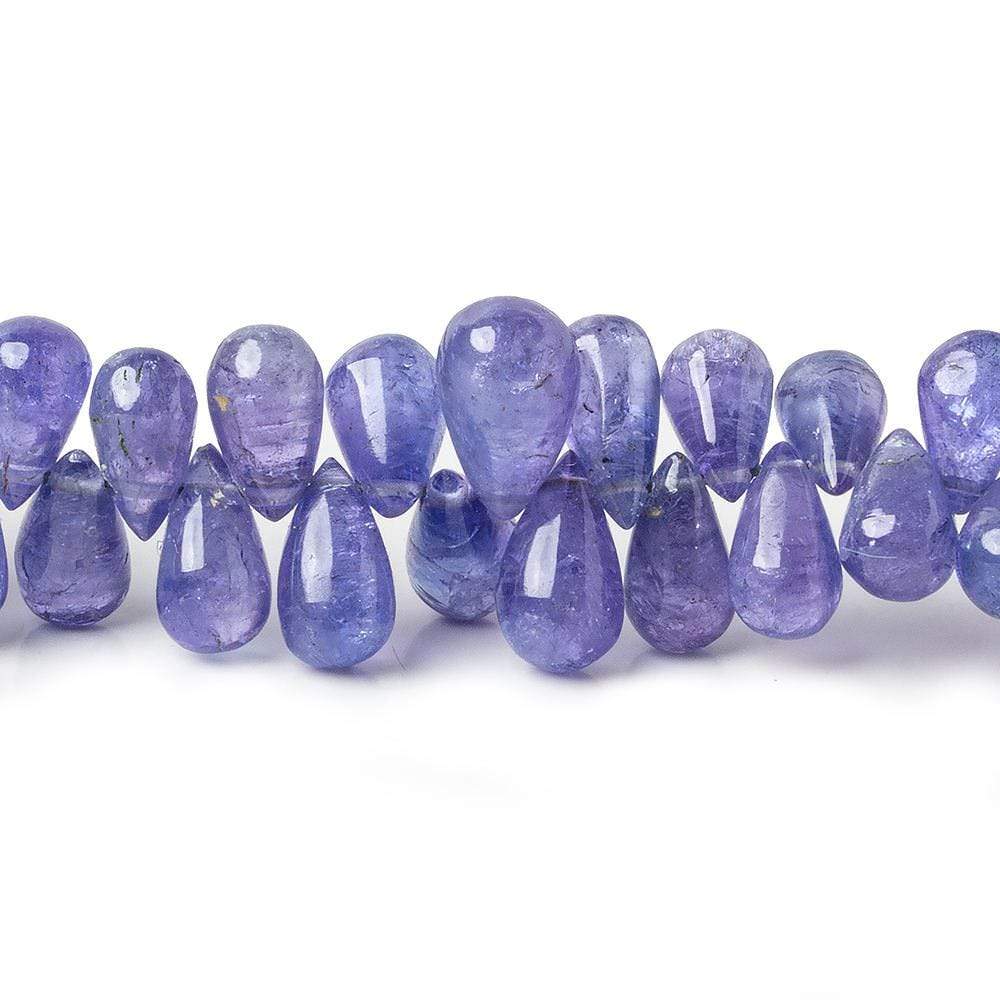 Tanzanite plain Tear Drop Beads 18 inch 198 pieces AA 6x4-9x6mm