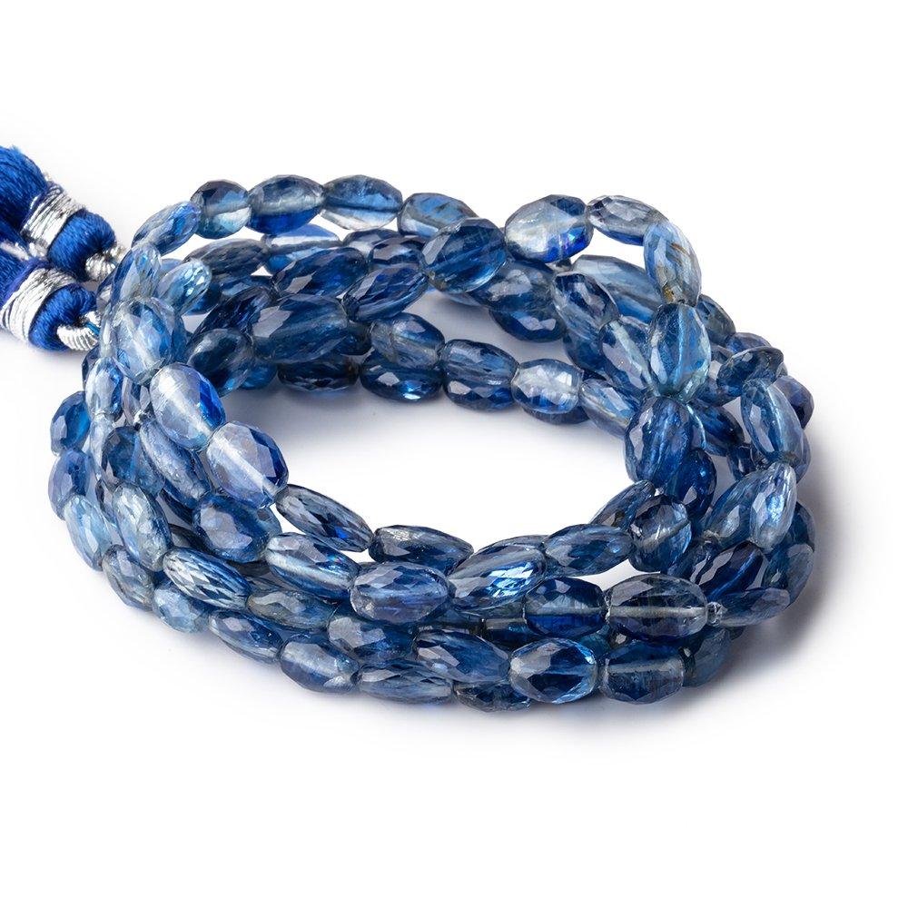 6x4.5-8.5x6mm Kyanite straight drilled faceted oval beads 17 inch 61 pieces