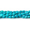 6x4mm Turquoise straight drilled plain pears 8 inch 36 beads