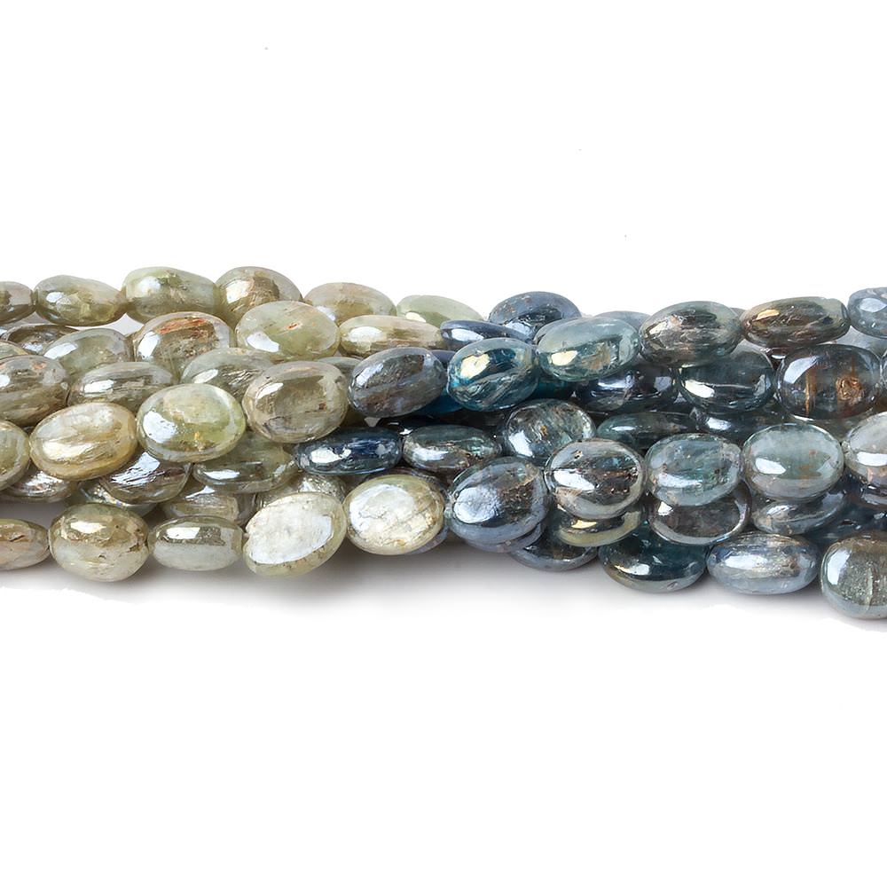 6x5-7x5mm Mystic Blue & Green Kyanite plain oval beads 16 inch 58 pcs