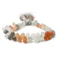 6x10mm Multi Color Moonstone Faceted Tear Drop Beads 8 inch 59 beads AA