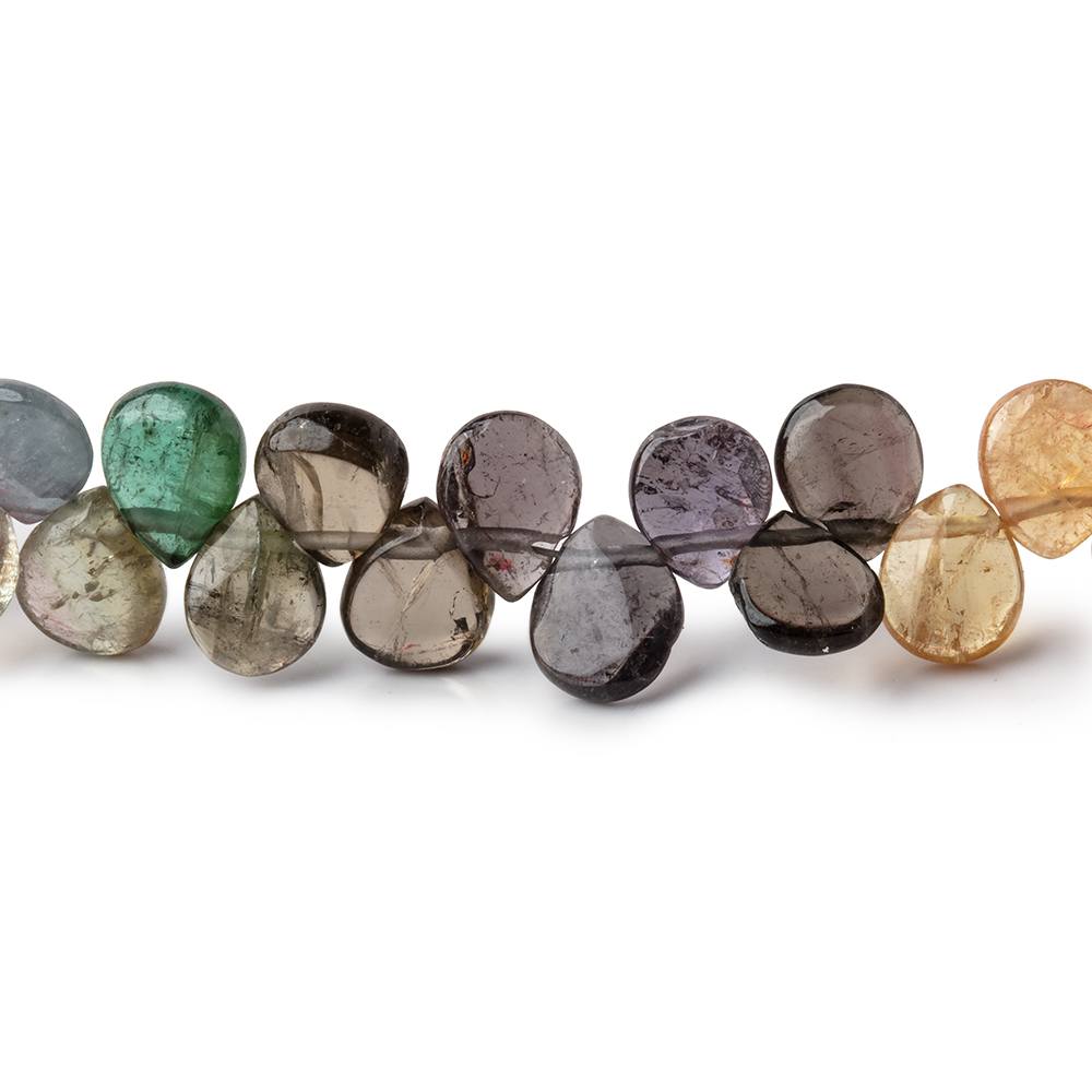 6x5-8x6mm Multi Color Tourmaline Plain Pear Beads 18 inch 138 pieces