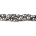 6x5-9x6mm Mystic Platinum Grey Moonstone plain nuggets 16 inch 55 beads