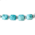 6x6-8x8mm Larimar faceted cubes 8 inch 19 beads AA