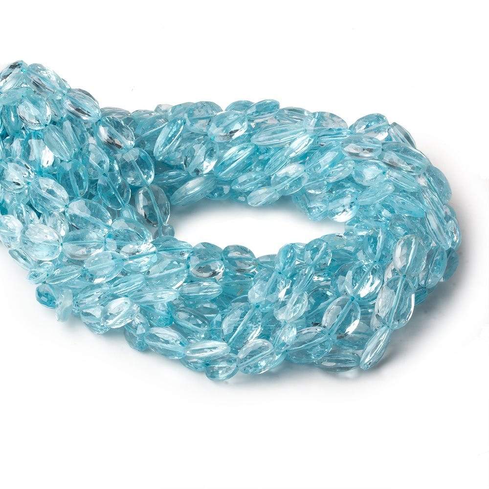 6x7-9x7mm Sky Blue Topaz Faceted Oval AA Grade 10 inch 29 Beads