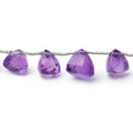 7-10mm Amethyst Faceted Trillion Beads 6.5 inch 15 pieces