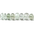 7-10mm Prasiolite Faceted Rondelle Beads 16 inch 74 pieces