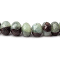 7-10mm Prehnite and Matrix Beads Faceted Rondelle 16 inch 64 pieces