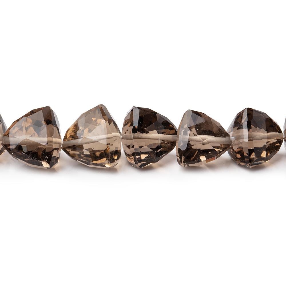 6-8mm Smoky Quartz Faceted Trillion Beads 16 inch 56 pieces