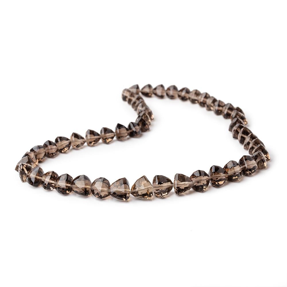 6-8mm Smoky Quartz Faceted Trillion Beads 16 inch 56 pieces