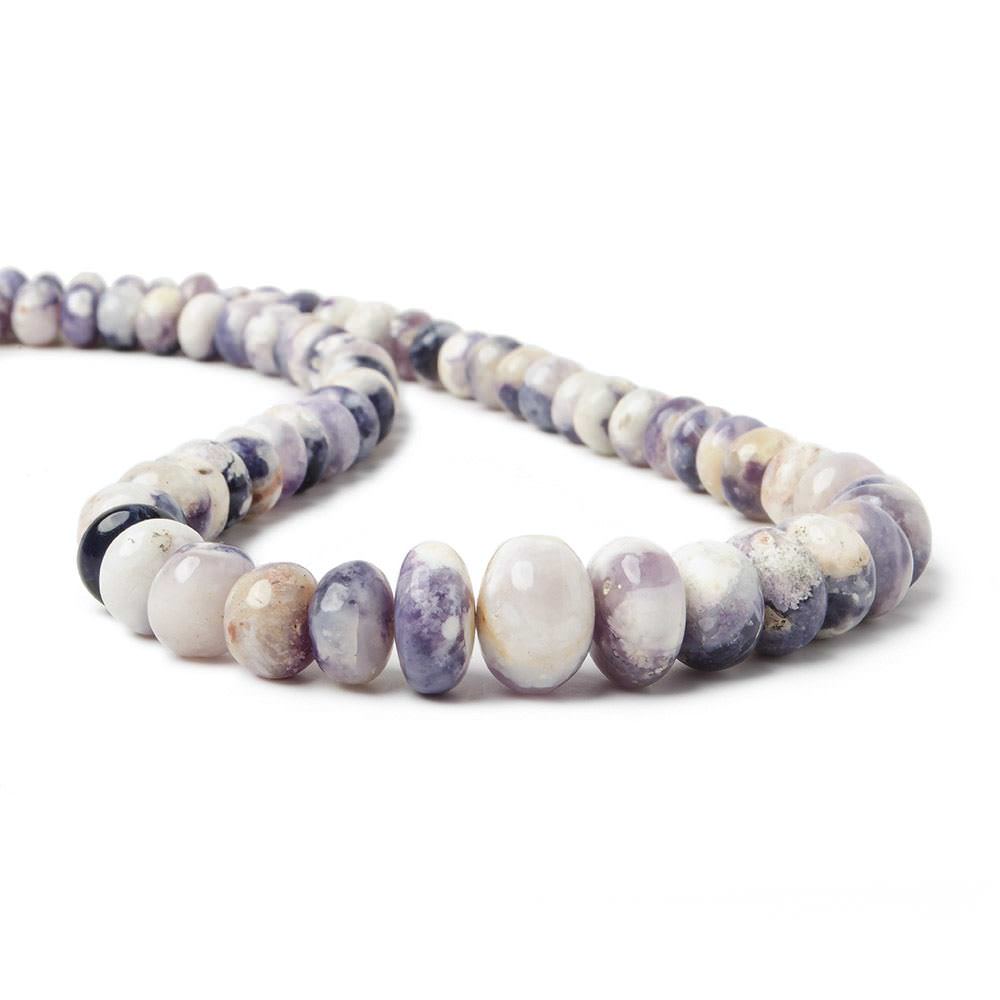7-11mm Morado Purple Opal Plain Rondelle Beads 18 inch 92 pieces