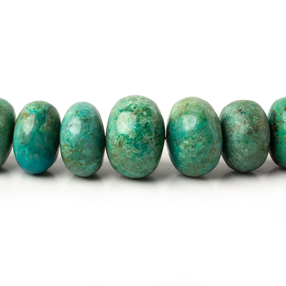 7-12mm Chrysocolla plain rondelle beads 18 inches 77 pieces A