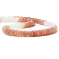 7-8mm Angel Skin and Cream Moonstone Beads Plain Rondelle 175 pcs