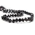 7-8mm Black Spinel faceted twist beads 16 inch 53 beads