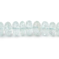 7-9mm Aquamarine Faceted Rondelle Beads 17 inches 105 pieces