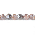 7-9mm Mystic Multi color Moonstone faceted coins 14 inch 36 beads