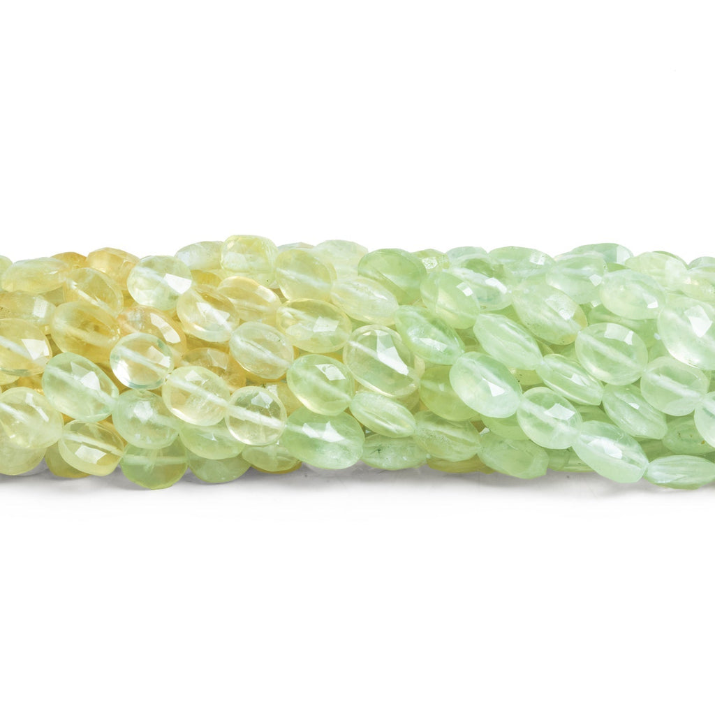 7-9mm Shaded Prehnite Faceted Oval Beads 14.5 inch  42 pieces