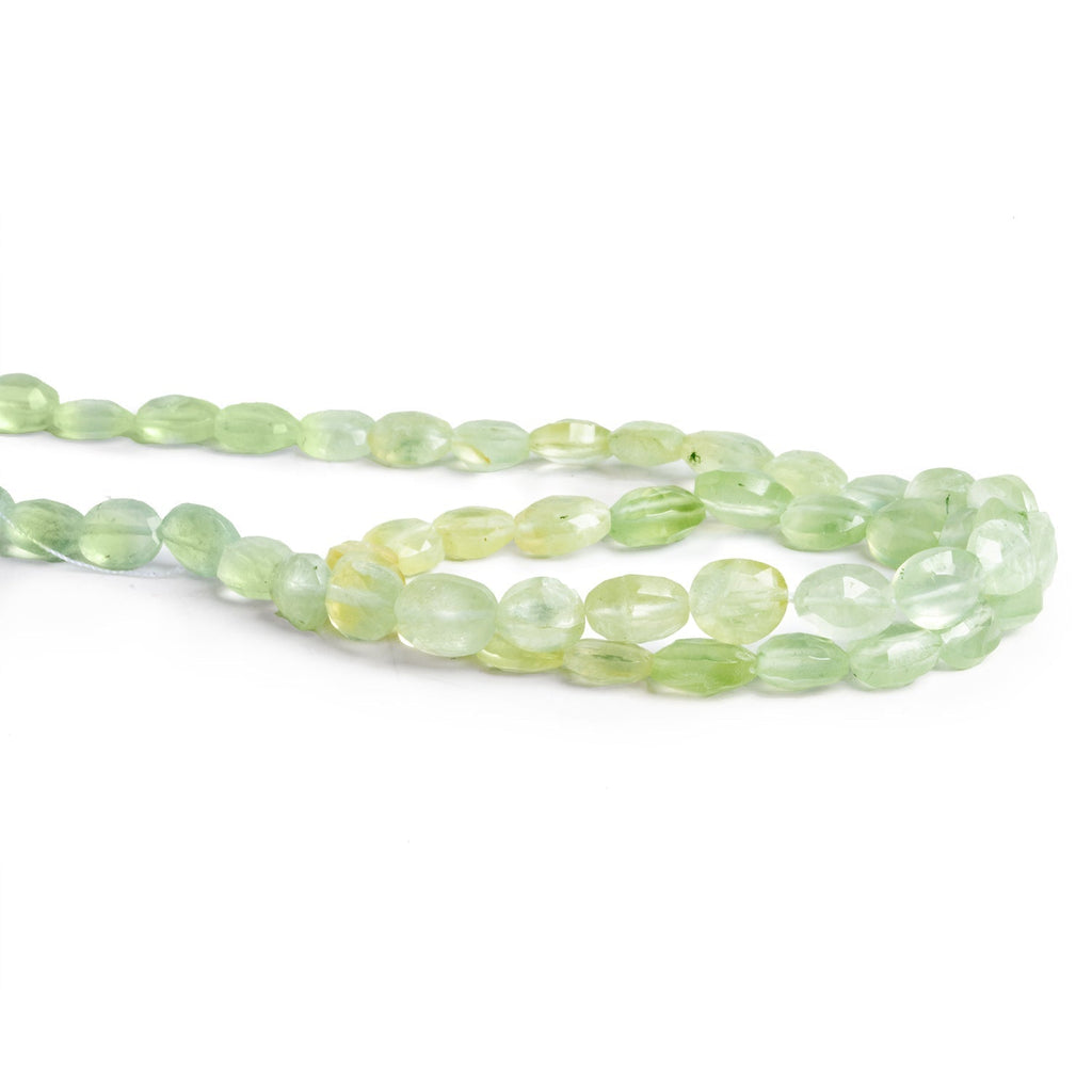 7-9mm Shaded Prehnite Faceted Oval Beads 14.5 inch  42 pieces