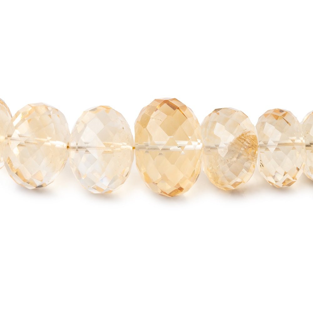 7.5-13.5mm Citrine Faceted Rondelle Beads 16 inch 63 pieces