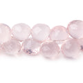 7-11mm Rose Quartz Faceted Candy Kiss Beads 7.5 inch 50 pieces AAA