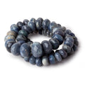 7.5-14mm Blue Grey Australian Opal faceted rondelle beads 18 inch 74 pieces