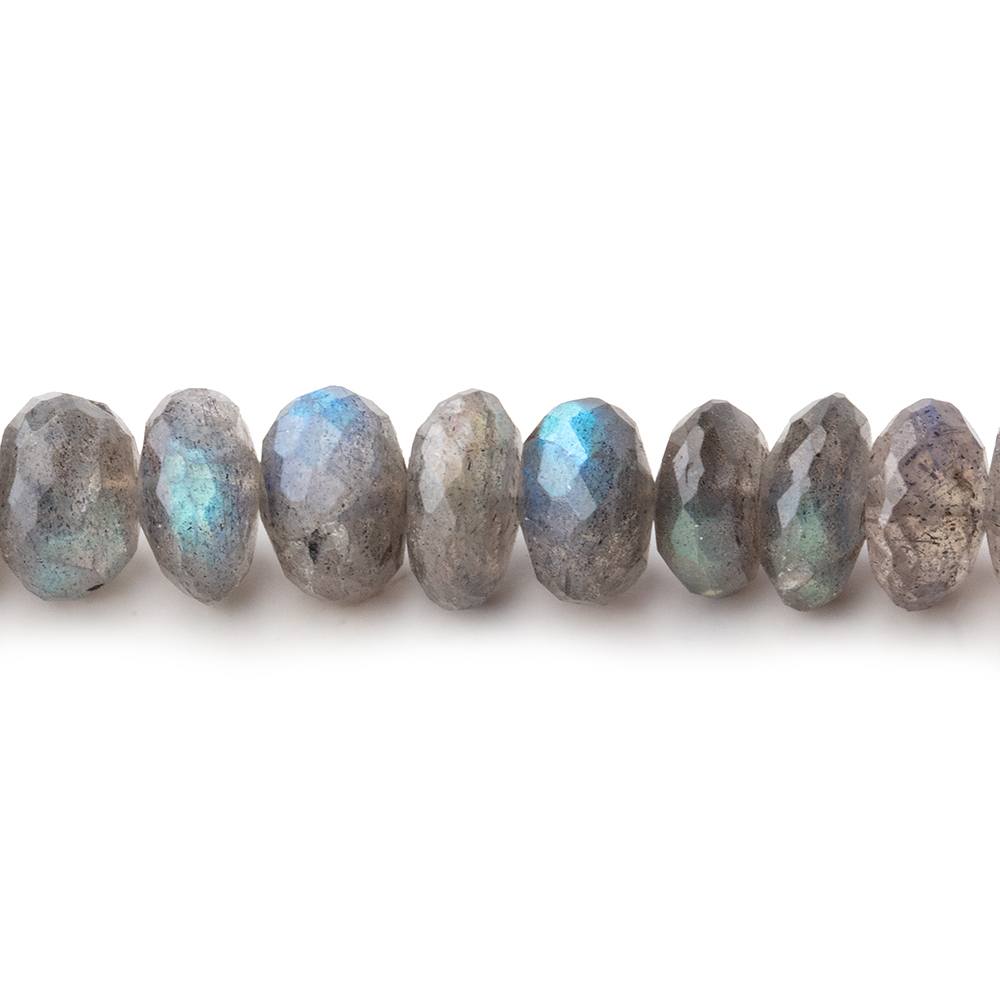 7mm Labradorite Faceted Rondelle Beads 14 inch 94 pieces