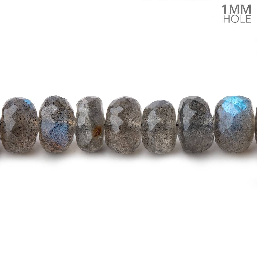 7.5mm Labradorite Faceted Rondelle Beads 9 inch 50 pieces AAA 1mm Hole