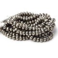 7.5mm White Pyrite faceted rondelle beads 15 inch 74 pieces AAA