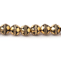7mm Antiqued 22kt Plated Copper Bali Design Round 8 inch 33 beads