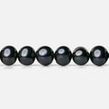7mm Charcoal Grey Off Round Pearl, 15 inch, 72 pieces