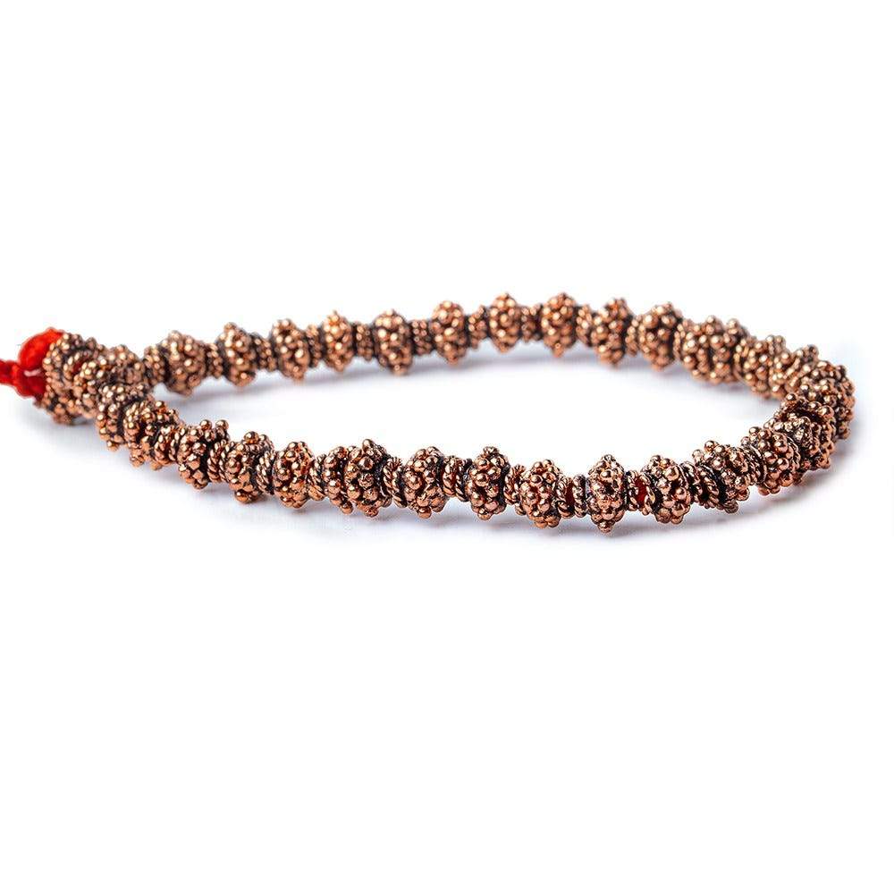 7mm Copper Bead Caps Bali Style 8 inch 68 pcs