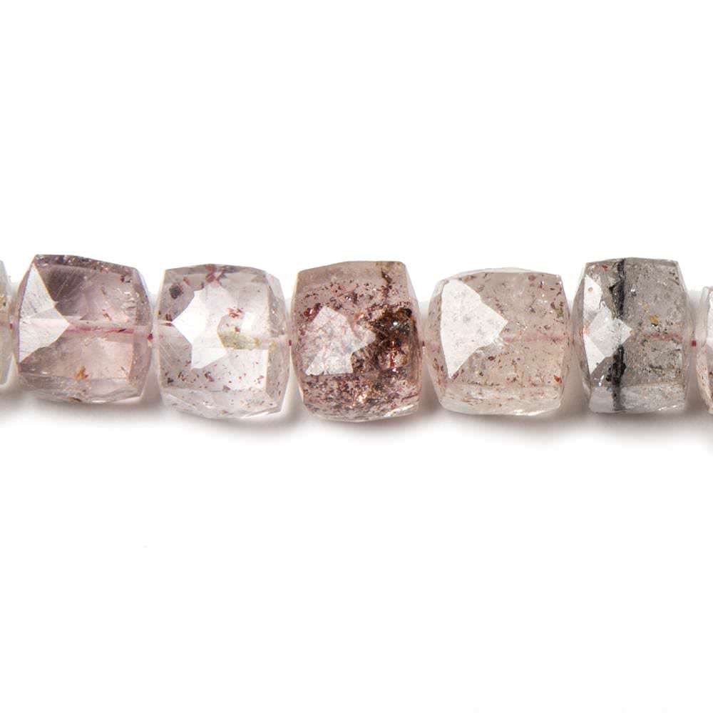 7mm Lepidocrocite Faceted Cube Beads 30 beads 8 inches